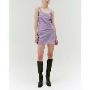 Permanent vacation filtered slip minidress